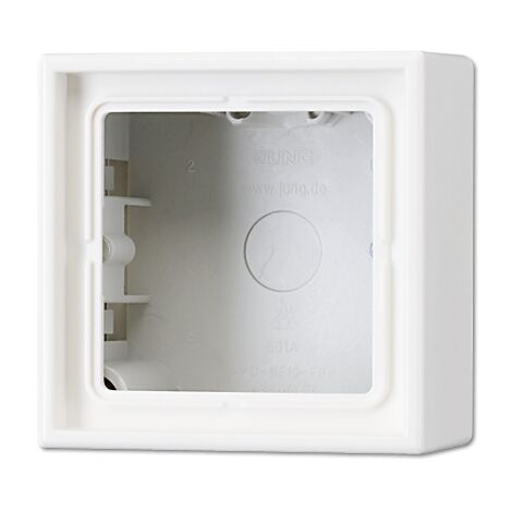 JUNG LS58 1 ASW SAILLIE COQUE AVEC CADRE POUR 1 SOCKET, NOIR (1/2)