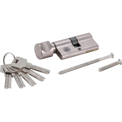 KRAFTMANN 85260  CYLINDRE DE SERRURES DE SÉCURITÉ  AVEC BOUTON  60 MM (1/4)