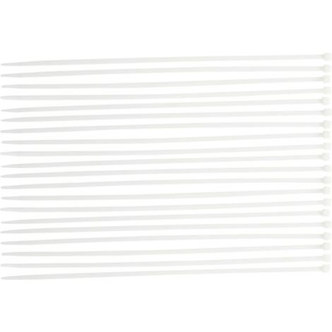 KRAFTMANN 80776  ASSORTIMENT DE COLLIERS PLASTIQUE  BLANC  8,0 X 600 MM  20 PIÈCES