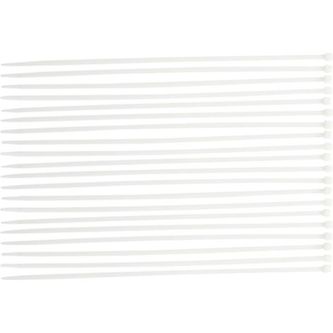 KRAFTMANN 80776  ASSORTIMENT DE COLLIERS PLASTIQUE  BLANC  8,0 X 600 MM  20 PIÈCES