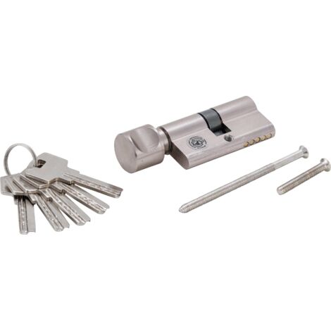 KRAFTMANN 85270 CYLINDRE DE SERRURES DE SÉCURITÉ AVEC BOUTON 70 MM (1/2)