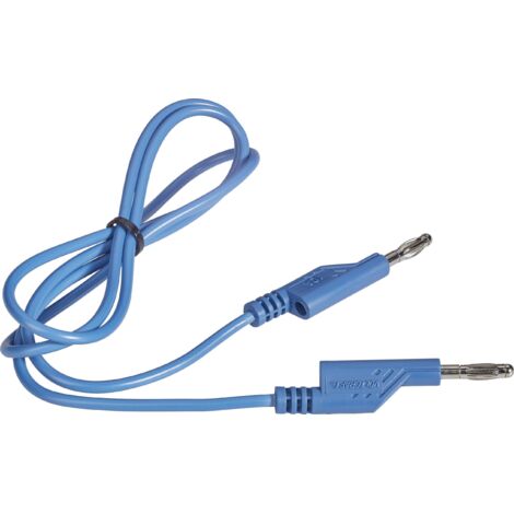 CORDON DE MESURE [BANANE MÂLE 4 MM - BANANE MÂLE 4 MM] VOLTCRAFT VC-11529415 1.00 M BLEU 1 PC(S) (1/4)