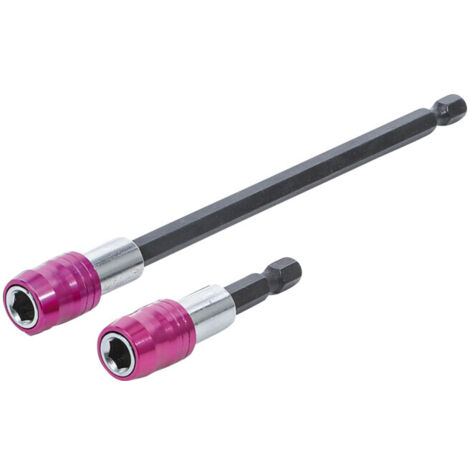 PORTE-EMBOUT AUTOMATIQUE EMPREINTE SIX PANS FEMELLE 6,3MM (1/4'') 60/150MM 2 PIÈCES BGS DIY 20815