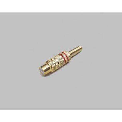 BKL Electronic 0101106 Cinch/RCA femelle, droit Nombre de pôles: 2 mono rouge 1 pc(s) Q724482 (1/2)