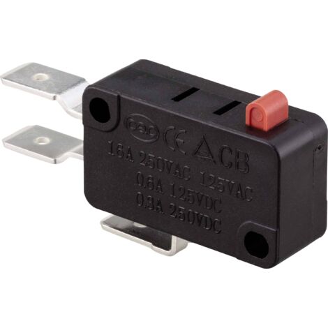 Tru Components – Microrupteur 250 V/AC 16 A TC9122116 – 1 x On/(On) à rappel – Pour circuits électriques – 1 pc(s)