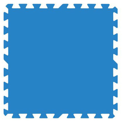 GRE – Dalle de protection en polyéthylène 9 pièces 50x50 cm – Épaisseur 4,5 mm – Protection pour fond de piscine – Couleur bleue
