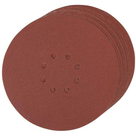 10 Disques Abrasifs Auto-agrippants Silverline 125 Mm - Grain 80