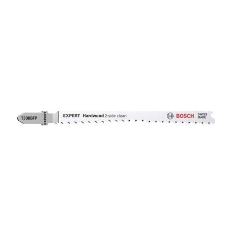 Bosch – Lame de scie sauteuse 2608900547 – 3 pièces – Pour bois dur et stratifié – Coupe nette sans éclat – Modèle T 308 BFP