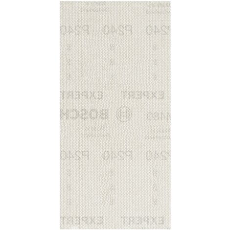 GRILLE ABRASIVE POUR PONCEUSE ORBITALE BOSCH ACCESSORIES EXPERT M480 2608900749 NON PERFORÉ GRAIN NUM 240 (L X L) 186 MM X 93 MM (1/4)