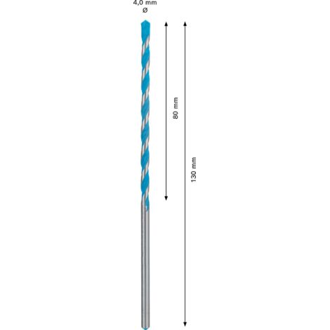 BOSCH ACCESSORIES EXPERT CYL-9 MULTICONSTRUCTION 2608900605 FORET POLYVALENT 1 PIÈCE 4 MM LONGUEUR TOTALE 130 MM TIGE CYLINDRIQU