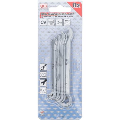 BGS Jeu de clés mixtes miniatures SW 4 - 10 mm 8pcs - 8646 (1/5)