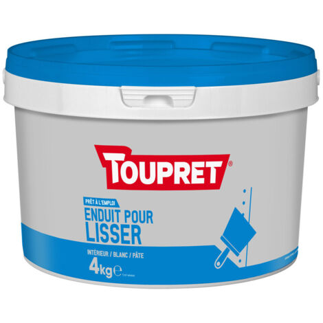 TOUPRET - Enduit lissage intérieur pâte 4kg blanc