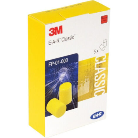 3M – Bouchons d'oreille 31 dB FP01000 – Usage unique – Norme EPI – Matériau résistant à l'humidité – 5 paires