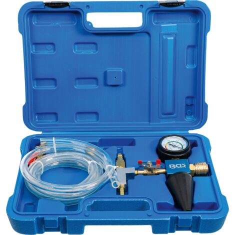 Bgs Technic – Appareil de remplissage et de purge circuit refroidissement – Manomètre avec protection caoutchouc – Raccord universel pour véhicules courants (1/6)