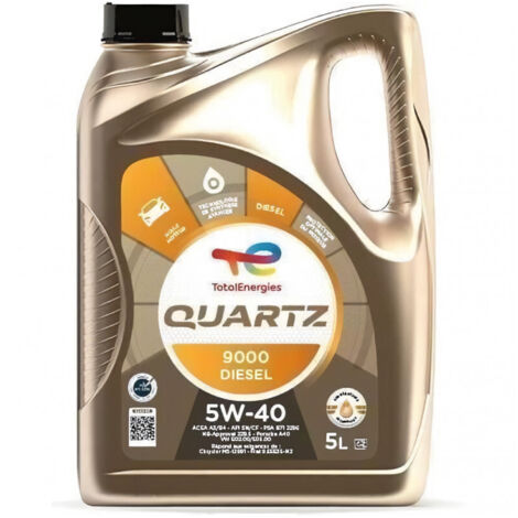 TOTAL HUILE MOTEUR 5L QUARTZ 9000 DIESEL 5W40