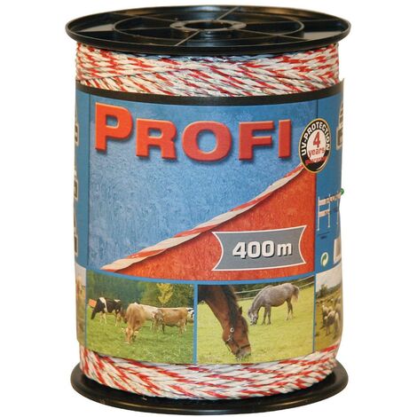 KERBL CORDE POUR CLÔTURE ÉLECTRIQUE POUR ANIMAUX ''PROFI'' PE 400 M 59512 (1/4)