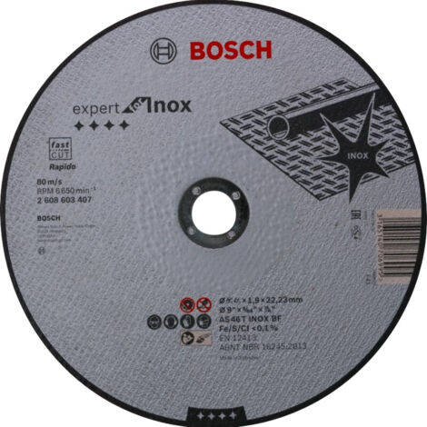 BOSCH 2608603405 DISQUE À TRONÇONNER À MOYEU PLAT EXPERT FOR INOX AS 46 T INOX BF 150 MM 1,6 MM (1/9)