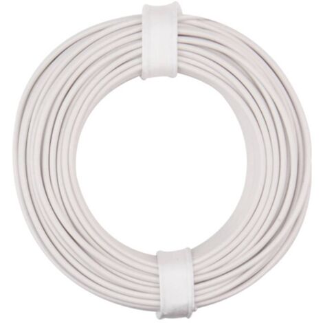Donau Elektronik Câble électrique blanc 10 mètres 1x0,25 mm² (1/2)