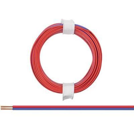 Donau-elektronik Câble jumelé rouge et bleu 5 mètres (1/2)