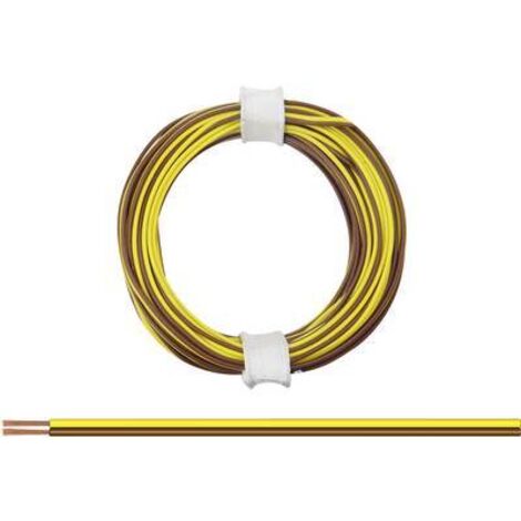 donau-elektronik Câble jumelé marron-jaune 5 mètres cuivre (1/2)