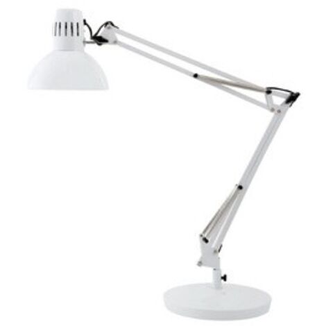 ALBA ARCHI BC LAMPE ARCHITECTE FLUORESCENTE AVEC PINCE ET SOCLE BLANC (1/5)