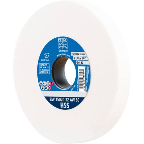 Pferd – Disque à lamelles HSS 150mm – Grain 80 – Ébavurage et affûtage aciers alliés – Max 4500 tr/min – Ø de perçage 32mm