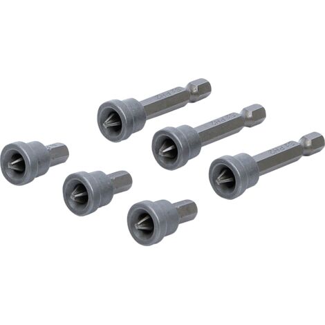 Jeu d’embouts avec butée de profondeur pour plaques de carton-plâtre hexagone mâle 6,3 mm (1/4") cruciforme PH2 6 pièces (1/4)