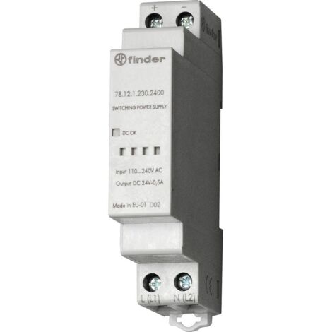 ALIMENTATION RAIL DIN FINDER 78.12.1.230.2400 78.12.1.230.2400 24 V/DC 0.63 A 12 W 1 PC(S) (1/2)