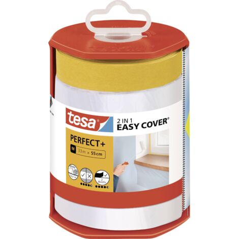 TESA EASY COVER PERFECT+ 56570-00000-00 FILM DE MASQUAGE JAUNE, TRANSPARENT (L X L) 33 M X 550 MM 1 PC(S)