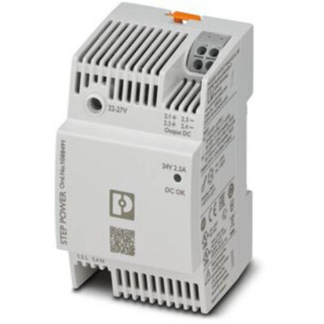 Alimentation rail DIN Phoenix Contact STEP3-PS/1AC/24DC/2.5/PT 1088491 24 V/DC 2.5 A 60 W 1 1 pc(s) (1/4)