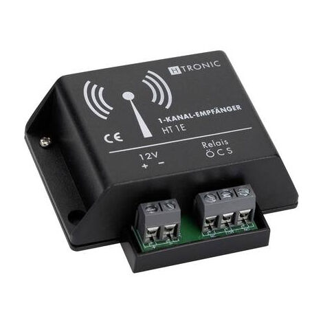 RÉCEPTEUR RADIO H-TRONIC HT1E 1 CANAL FRÉQUENCE 868.35 MHZ 12 V/DC 1618260
