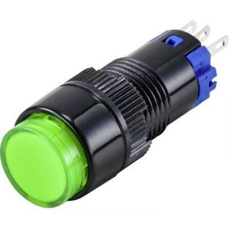 TRU COMPONENTS TC-9428040 LAS2Y-11/G Bouton-poussoir 250 V 3 A 1 x Off/(On) à rappel vert IP40 1 pc(s) Y347972 (1/3)