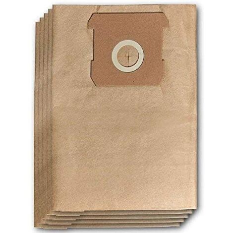 Sac à poussière beige 15L – Lot de 5 sacs pour aspirateur Einhell – Accessoire compatible – Filtration efficace pour poussières fines (1/6)