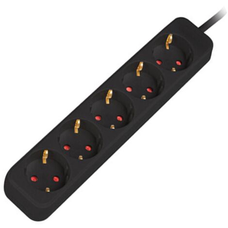 LANBERG MULTIPRISES DE MARQUE MODÈLE 5 SORTIE SCHUKO BANDE 1.5M NOIR PS0-05F-0150-BK (1/4)