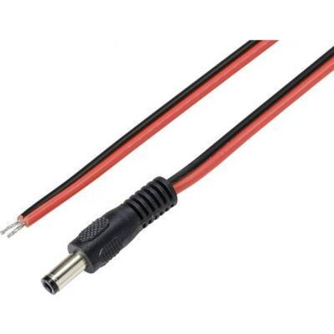 TRU COMPONENTS TC-9556652 CÂBLE DE RACCORDEMENT BASSE TENSION DC MÂLE - EXTRÉMITÉ(S) OUVERTE(S) 5.5 MM 2.5 MM 2.00 M 1 PC(S)