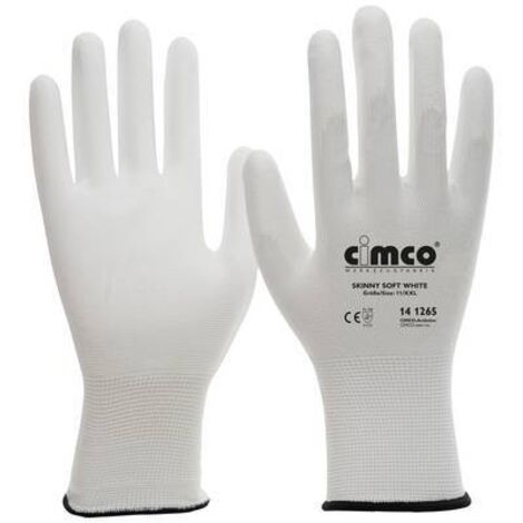 CIMCO SKINNY SOFT WHITE 141281 NYLON GANTS DE TRAVAIL TAILLE: 8, M 1 PAIRE(S) (1/2)