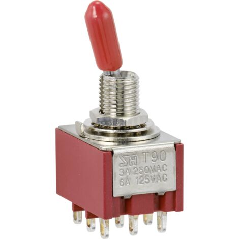 TRU COMPONENTS TC-9354008 INTERRUPTEUR À BASCULE 250 V/AC 3 A 3 X ON/ON À ACCROCHAGE 1 PC(S) (1/3)