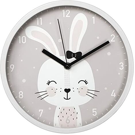 Horloge Murale Enfant 30 Cm Silencieuse - Chiffres Arabes Colorés Faciles à Lire - Décoration Chambre Salle De Classe
