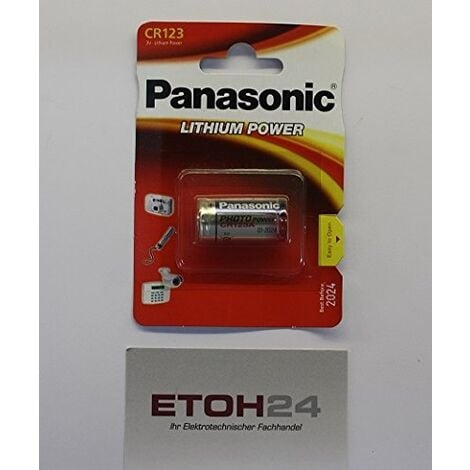 S CR123A PAN (CR123A) Piles Lithium 3,0V Panasonic (3V - 1,4Ah