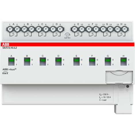 ABB ACTIONNEUR DE COMMUTATION 8 VOIES, 16 A, CHARGE C SA/S8.16.5.2. 2CDG110267R0011 (1/3)