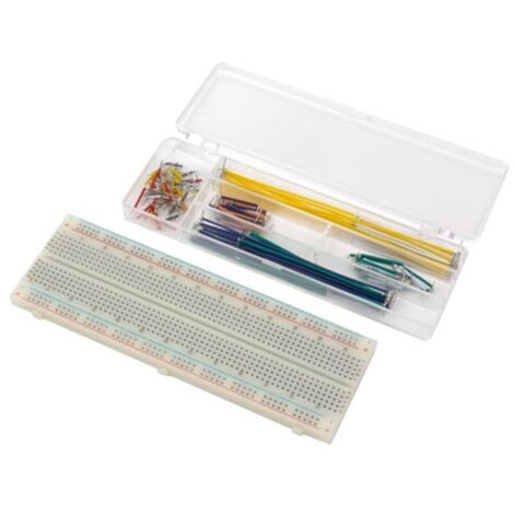 PLATINE D'EXPÉRIMENTATION SANS SOUDURE - 830 POINTS DE CONNEXION + FILS DE RACCORDEMENT - 140 PCS VELLEMAN VTBB1N (1/2)