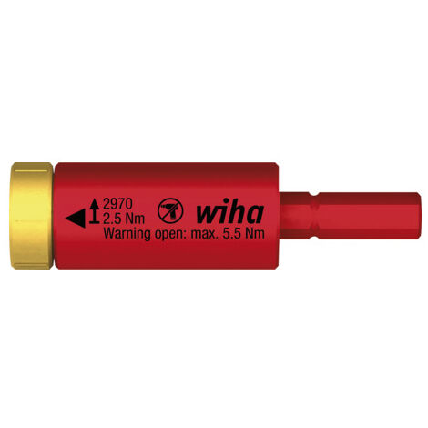 Wiha Adaptateur dynamométrique easyTorque electric pour embouts slimBits et étui slimVario® sous blister 2.5 Nm (41343)