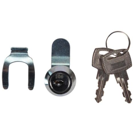 Perel – Serrure de boîte aux lettres 15 mm – 2 clés incluses – Couleur gris argenté – Pour montage facile dans boîtes aux lettres