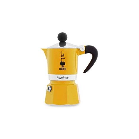 BIALETTI 4981 RAINBOW MACHINE À EXPRESSO POUR TASSE ALUMINIUM/PLASTIQUE JAUNE 30 X 20 X 15 CM