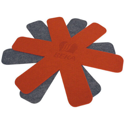 Beka Lot de 2 Feutrines de Protection Rouge et Gris (1/5)