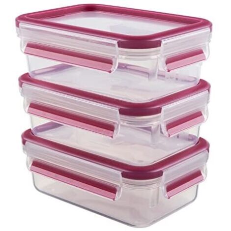 EMSA BOÎTE DE 3 PIÈCES (FRAMBOISE &CLIP CLOSE LANAMI SET-BOITE FRAICHEUR CONSERVATION-PRODUIT NEUF VENDU DANS SON EMBALLAGE ORIG (1/4)