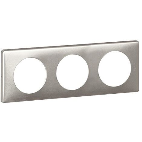 LEGRAND CÉLIANE PLAQUE MÉTAL ANODISÉ TRIPLE TITANE - 068903