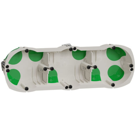 Schneider Electric – Boîte d'encastrement étanche 3 postes – Diamètre 67 mm – Profondeur 40 mm – Indice de protection IP40 – Fixation par vis