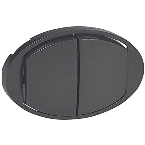 Enjoliveur interrupteur double graphite pour plaque Legrand – Installation simple sur Batibox – 67902