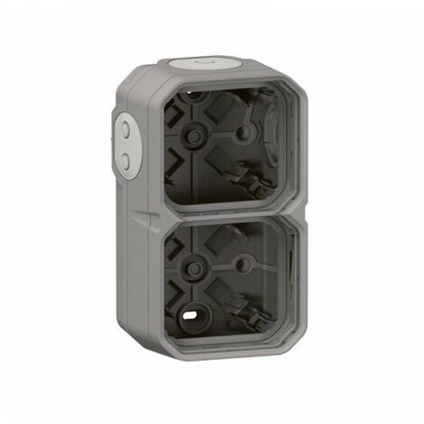 Legrand – Boîte de dérivation étanche IP55 2 postes horizontaux et verticaux – 4 embouts à membrane – Protection UV – Pour chantiers humides